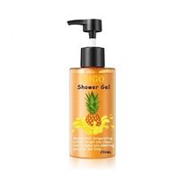 Vente en gros personnalisée Marque privée Nettoyant corporel bio exfoliant Gel douche bain éclaircissant Vegan Fruit Scrub Body Wash