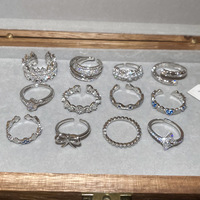 Fanhua Schmuck TikTok Bestseller Anlauffreier Edelstahl Wasserdichter Vergoldeter Verstellbarer Offener Ring