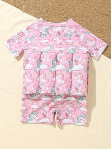 Traje de Baño con Flotador de Unicornio, Lindo Traje de Baño para Bebés Niñas, Traje de Baño con Barra de Flotación Desmontable - Product Image 3