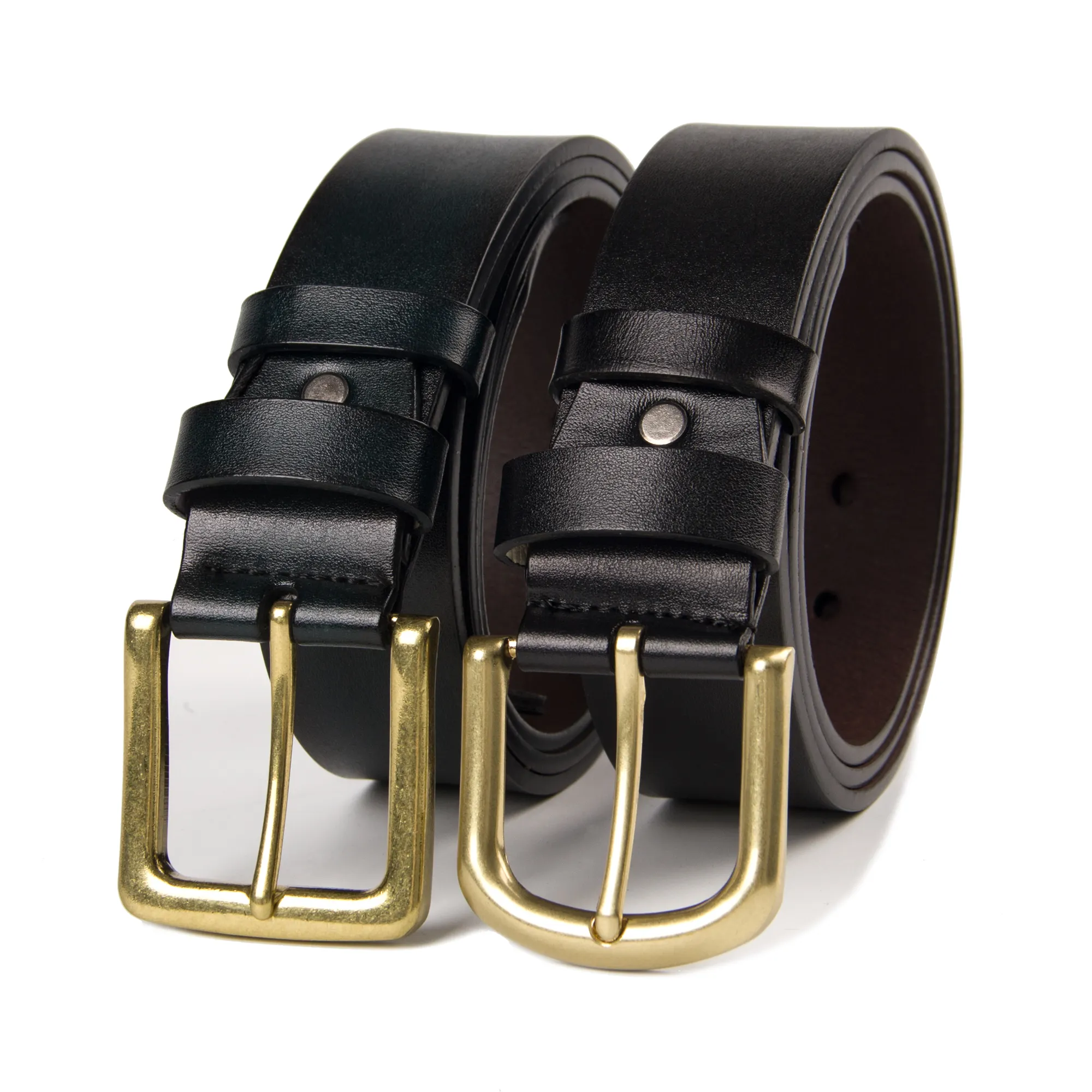 Man Belt High-end Pu Leather Belts Classic Gold Buckle Designed Belts For Men