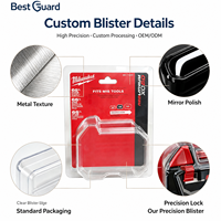 Empaque Personalizado de Blíster Protector para Relojes de Plástico, Bandeja Transparente Tipo Concha, Caja de Exhibición Electrónica Reciclable, Caja de PET de 1 mm