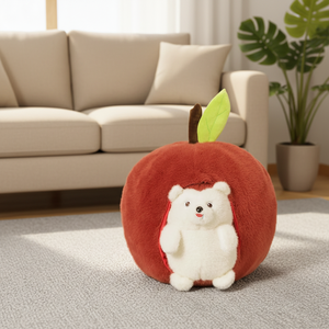 Oferta Especial: Cojín de Peluche Personalizado de 30cm, Suave, para Niños, de Algodón PP, para Cama o Sofá, con Diseño de Erizo o Manzana, Desmontable - Product Image 6