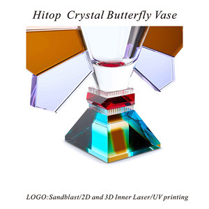 Cut Polished Crystal VaseHandmade Cutting Grinding Craft Glass Flower <b>Vase</b> for Home Living Room Wedding Decoration HY-8802 Hitop - Product Image 3