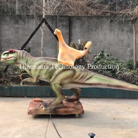 Équipement interactif de balade à cheval sur dinosaure à vendre ou balade animatronique T-Rex pour enfants pour parcs à thème, pour un divertissement aventureux