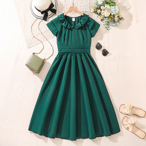 Short Gown for Teenagers - Sequined V-Neck Knee-Length