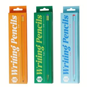 Offre Spéciale – Lot de 12 Crayons HB Standard en Plastique Sans Bois avec Gomme, Mine Noire, Corps Multicolore – Essentiels de Papeterie Scolaire - Product Image 1