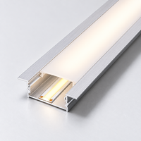 Profilé d'éclairage linéaire architectural en alliage d'aluminium pour bande LED de surface avec diffuseur PC, dimmable, garantie 5 ans, vente en gros