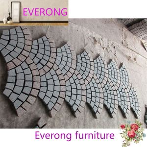 Bán buôn g562 + G612 Fan Shape flamed hoàn thành ngoài trời Trung Quốc Granite Net dán đá tùy chỉnh Cube lát gạch vật liệu - Product Image 3