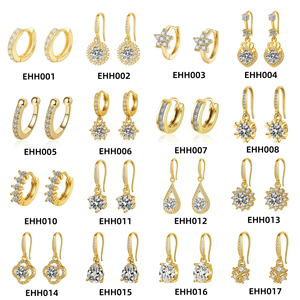 Toptan orijinal tasarımcı ince moda takı dangle küpe kadın moissanite kore çember inciler küpe aksesuarları - Product Image 2