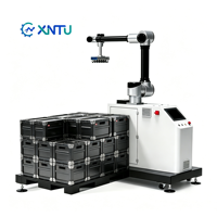 Palettiseur collaboratif 50 kg, bras robotisé industriel, empilage automatique pour cartons, caisses et sacs lourds dans les entrepôts logistiques