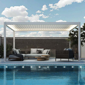 Pergola a Muro 2,5x2,5m con Sistema di Drenaggio Integrato, Telecomando e Impermeabilizzazione per Balcone e Giardino - Product Image 1