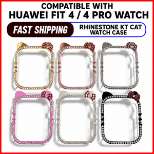 Funda Protectora de Lujo con Diamantes de Imitación para Huawei Watch Fit 4 Pro KT Cat, Marco de Diamantes, Resistente a Golpes, Cubierta para Reloj Inteligente - Product Image 1
