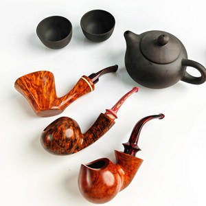 Handmade Briar Wood Tobacco Pipe Bent Type Vintage Classic Hollow Cavity Pipe For Smoking - Product Image 2