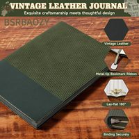 Bas quantité minimale de commande Classique Personnalisable Premium Vegan Leather Deep Red Dot Grid Lined Notebook Journal