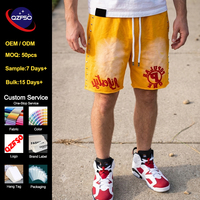 Shorts QZFSO personnalisés pour hommes, style streetwear, avec clous, ourlet brut, en coton épais délavé, coupe décontractée