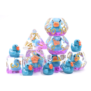 Bulk Wholesale Custom 7pcs Blue Polyhedral Dnd <b>Dice</b> Set Transparent Soft Resin Customizable Shape YS-TLDK Blue <b>Dice</b> Set YS- - Product Image 4