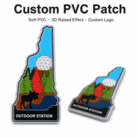 Patch en caoutchouc PVC souple 3D surélevé de forme irrégulière personnalisée, badge logo extérieur imperméable et coloré pour sacs et vêtements