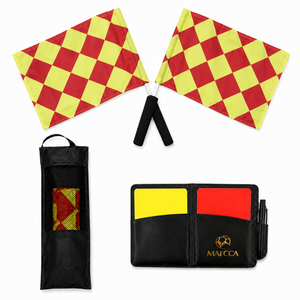 Cartellini Rossi e Gialli per Arbitri di Calcio e Bandierine per Guardalinee per Allenamenti e Partite - Product Image 1