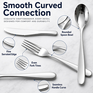 Wholesale Knife <b>Fork</b> Spoon Hotel Flatware Wedding Stainless Steel Gold Flatware Set - Product Image 3