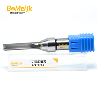 BoMeiJK TCT 3 Flute Straight Slotting Cutter AlTin Tungsten Carbide Router Bit untuk Pemotongan Alur Kayu OEM/ODM Tersedia