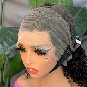 Pelucas de Cabello Humano Rizado Pixie con Densidad del 280% de FH Wholesale, Pelucas de Cabello Vietnamita Virgen con Frente de Encaje 13x4 - Product Image 3