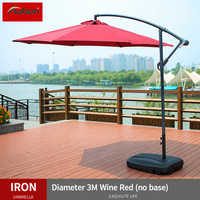 Parasol Cantilever Extérieur Banana avec Base pour Jardin, Cour, Plage, Usage Commercial, Protection Soleil et Pluie