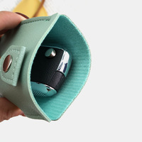 Porte-clés créatif en cuir avec cordon de serrage, style pochette extractible, personnalisable avec logo, pour femmes
