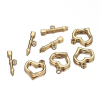 Fermoir en forme de cœur pour la fabrication de bijoux DIY, connecteur de collier, accessoire de bracelet, accessoires de bijouterie