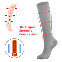 Chaussettes de compression personnalisées avec LOGO pour hommes et femmes, 15-20 mmHg, favorisant la circulation, durables, idéales pour l'automne, pour la course à pied et le cyclisme
