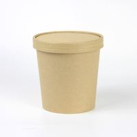 Récipient à soupe en papier kraft conteneurs à emporter pour soupe et nouilles fournitures kraft tasse à soupe conteneurs alimentaires en papier bol en papier alimentaire