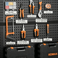Boîte à outils de réparation domestique moderne, portable, polyvalente, avec plus de 100 pièces, fonctionnement manuel, personnalisable, OEM, kit d'outils de maintenance multi-usages