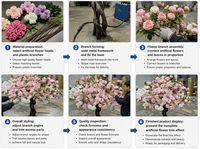 Centre de table de luxe pour anniversaire, arbre de fleurs artificielles roses, arbre de cerisier en soie, décoration de fête durable