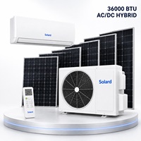 Climatiseur hybride solaire 36000 BTU DC 80-380V AC 110-240V avec compresseur SANYO 3HP R410A IP65 pour usage extérieur