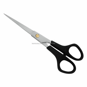 Black Plastic Handle Art Scissors Stainless Steel Office Paper Cutting Scissor - Product Image 5