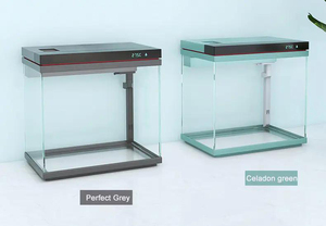 Super-clear Glass Fish tank ZHE-480/480J (black) - Enhances Oxygenation. <strong>Small</strong> <strong>Tabletop</strong> <strong>Aquarium</strong> for Living Room. - Product Image 5