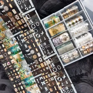 10 Rouleaux de Papier de Transfert pour Ongles à Motifs Halloween, Fleurs, Carreaux, Anges, Marbre et Nœuds, Autocollants et Décalcomanies pour Nail Art, Décoration d'Ongles - Product Image 6