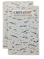 Panneau de plafond de gypse de PVC (vinyle), tuiles de plafond de gypse de PVC (vinyle) avec le support de papier d'aluminium