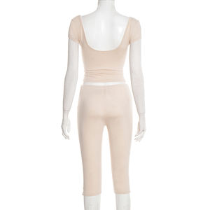 Viviblook C26ST002 Conjunto de verano para mujer, camiseta de manga corta, pantalones cortos, conjunto informal de dos piezas - Product Image 4