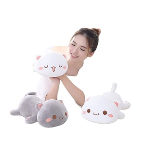 Peluche chaton mignon, jouet en peluche doux, oreiller en peluche chat anime, oreiller de luxe pour bébé et enfant, oreiller long pour lit, petit oreiller - Product Image 1