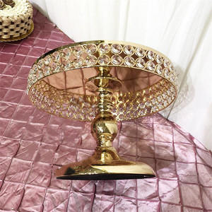 शादी के केक सजावट धातु केक स्टैंड के लिए सेट क्रिस्टल शादी की पार्टी सजावट - Product Image 3