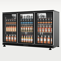 Réfrigérateur à bar 2 portes ETL/CE 200L (7,06 pi³) avec porte vitrée électronique, refroidisseur de boissons, armoire à vin personnalisée