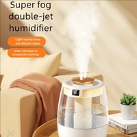 Humidificateur d'arôme à double port de pulvérisation alimenté par USB Diffuseur d'huiles essentielles pour cadeau de maison avec humidificateur d'air-eau léger