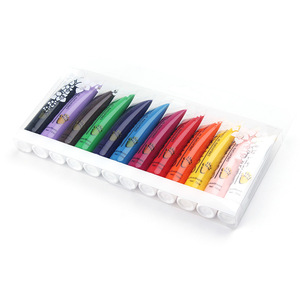 12 couleurs 12ML Tube peinture acrylique ensemble couleur <span class=keywords><strong>ongles</strong></span> verre Art peinture peinture pour tissu <span class=keywords><strong>dessin</strong></span> outils - Product Image 3