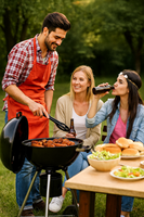 Gril à charbon de bois en céramique de style Kamado, fumoir BBQ en forme d'oeuf pour la torréfaction en plein air