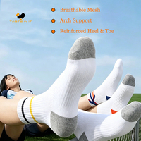 Nouvelle tendance Chaussettes de sport pour enfants - 4 à 12 ans Garçons Mélange de coton Lavable en machine Chaussettes de baseball
