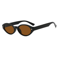 Lunettes de soleil UNOC personnalisées avec logo 2025, style rétro, colorées, avec rivets étoiles, protection UV400, pour femmes et unisexe, forme œil de chat ovale, confortables, monture intégrale