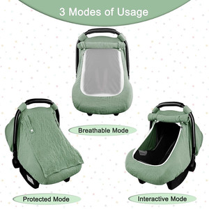 Tela al por mayor a bajo precio <span class=keywords><strong>para</strong></span> protección de seguridad de lactancia 3 modos de uso funda de asiento de coche <span class=keywords><strong>para</strong></span> bebé funda de lactancia materna - Product Image 5