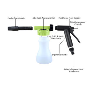 Pistola de Agua de Espuma para Lavado de Autos, Cañón Rociador de 6 Bares, Plástico, 1 Litro, <1000W, Máquina de Limpieza de Autos - Product Image 3