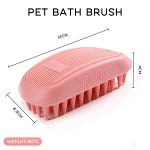 Brosse de massage multifonction pour animaux de compagnie JC Brand, peigne conique en TPR souple, pour chiens et petits animaux, aiguilles fines et épaisses, toilettage écologique - Product Image 2