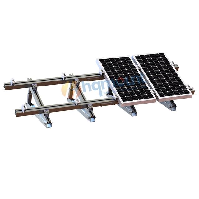 Flat Roof U Shaped Beam Solar Triangle Mounting System